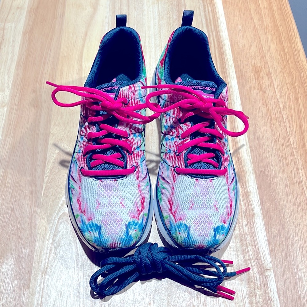 Skechers With Memory Foam.Contours to your foot.Absorbs impact.All day comfort.